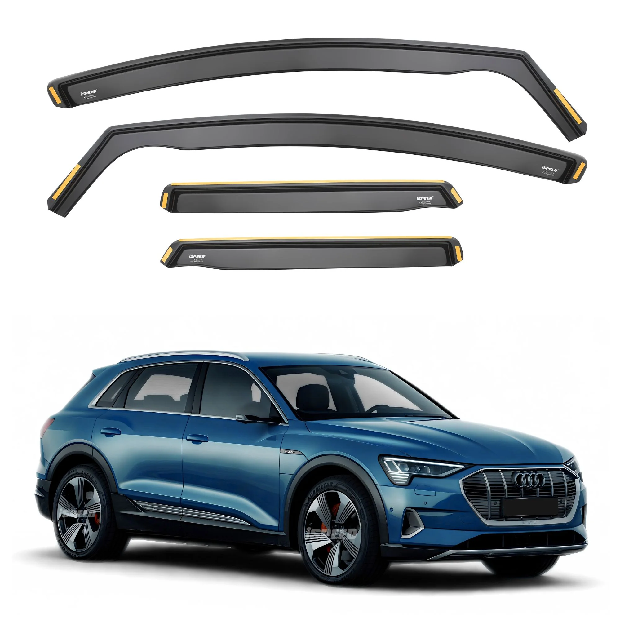 Audi Q8 E-Tron 2018-2025 5-Door SUV Wind Deflectors 4pc Set (Does not fit Sportback)