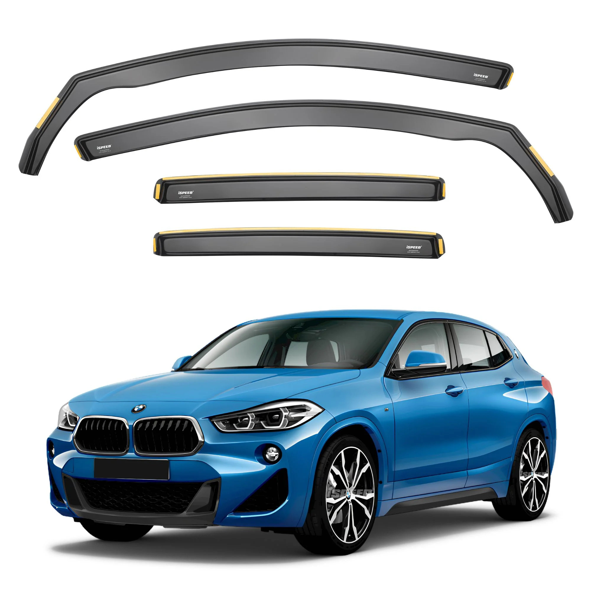 BMW X2 F39 2017-2023 5-Door SUV Wind Deflectors 4pc Set