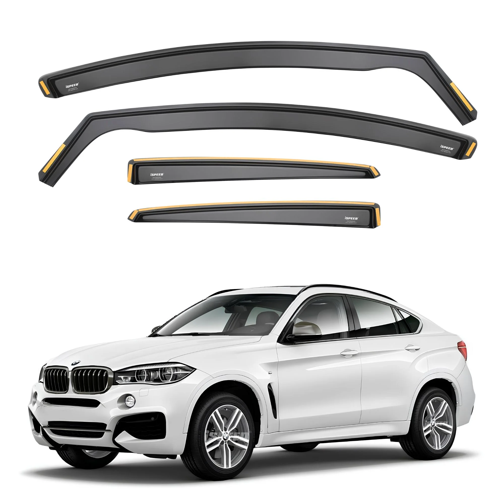 BMW X6 F16 2014-2019 5-Door SUV Wind Deflectors 4pc Set