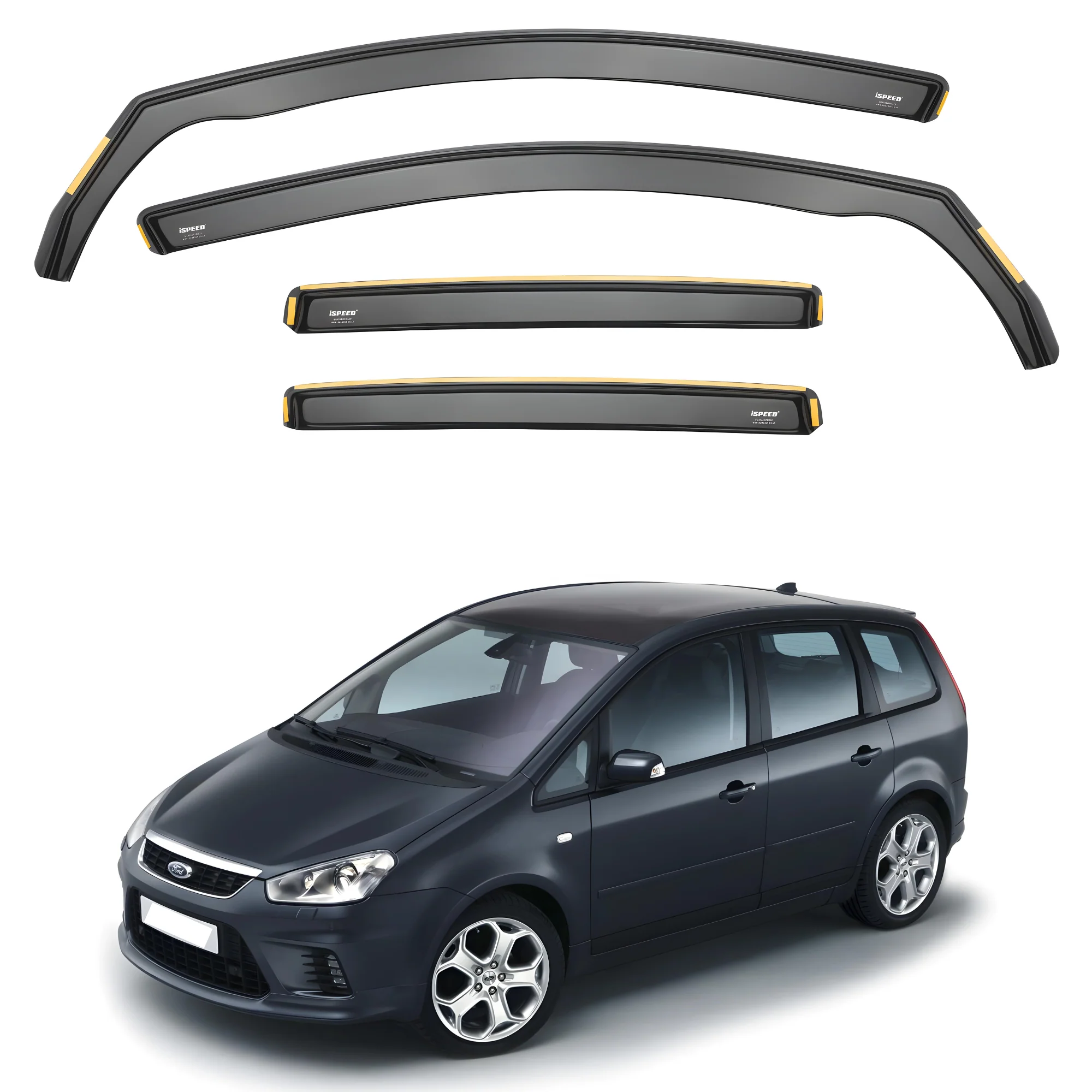 Ford C-Max MK1 2003-2010 5-Door MPV Wind Deflectors 4pc Set