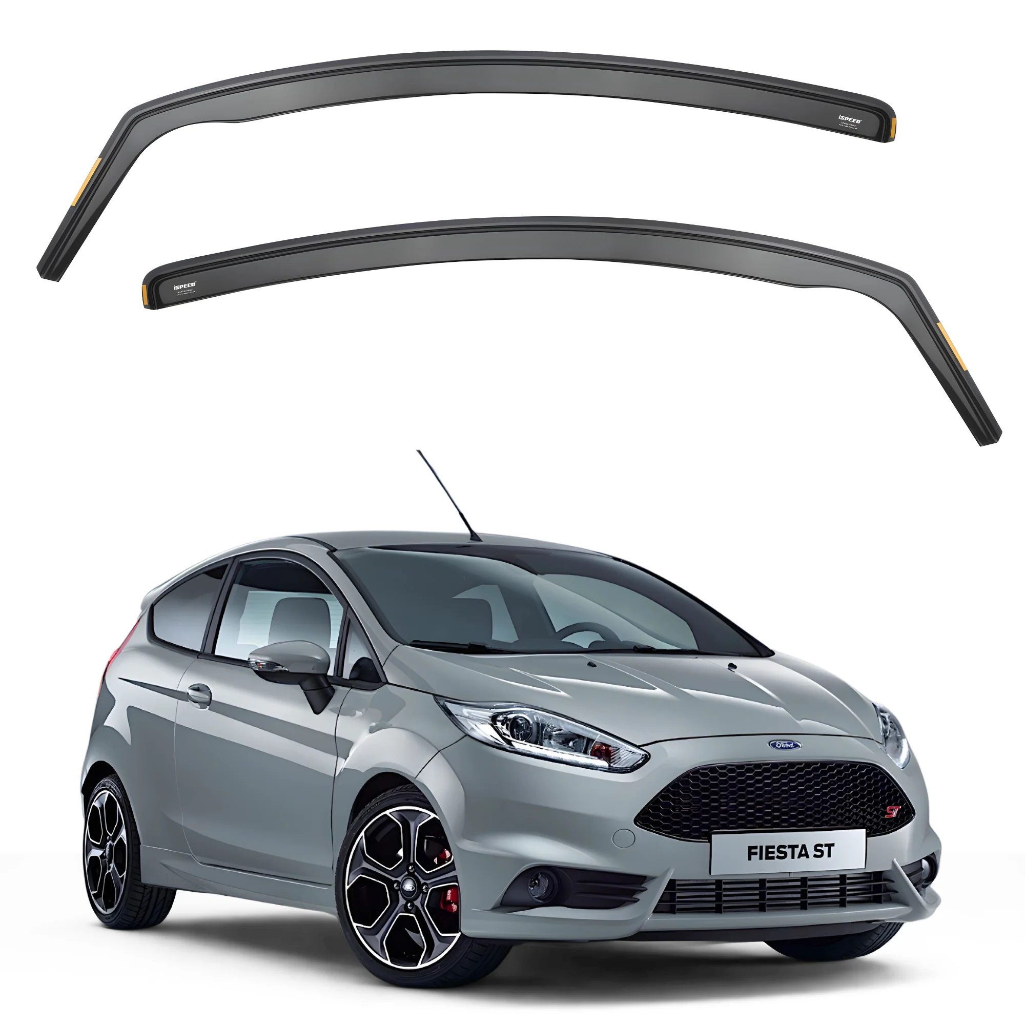 Ford Fiesta MK7 2008-2017 3-Door Hatchback Wind Deflectors 2pc Set