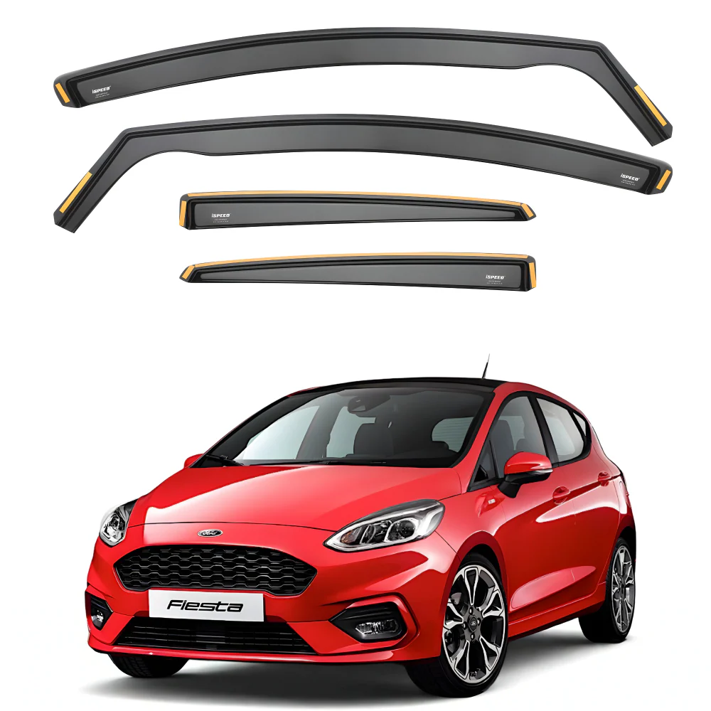Ford Fiesta MK8 2017-2024 5-Door Hatchback Wind Deflectors 4pc Set - Image 2