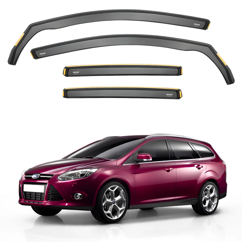 Ford Focus MK3 2010-2018 5-Door Estate Wind Deflectors 4pc Set - Image 2