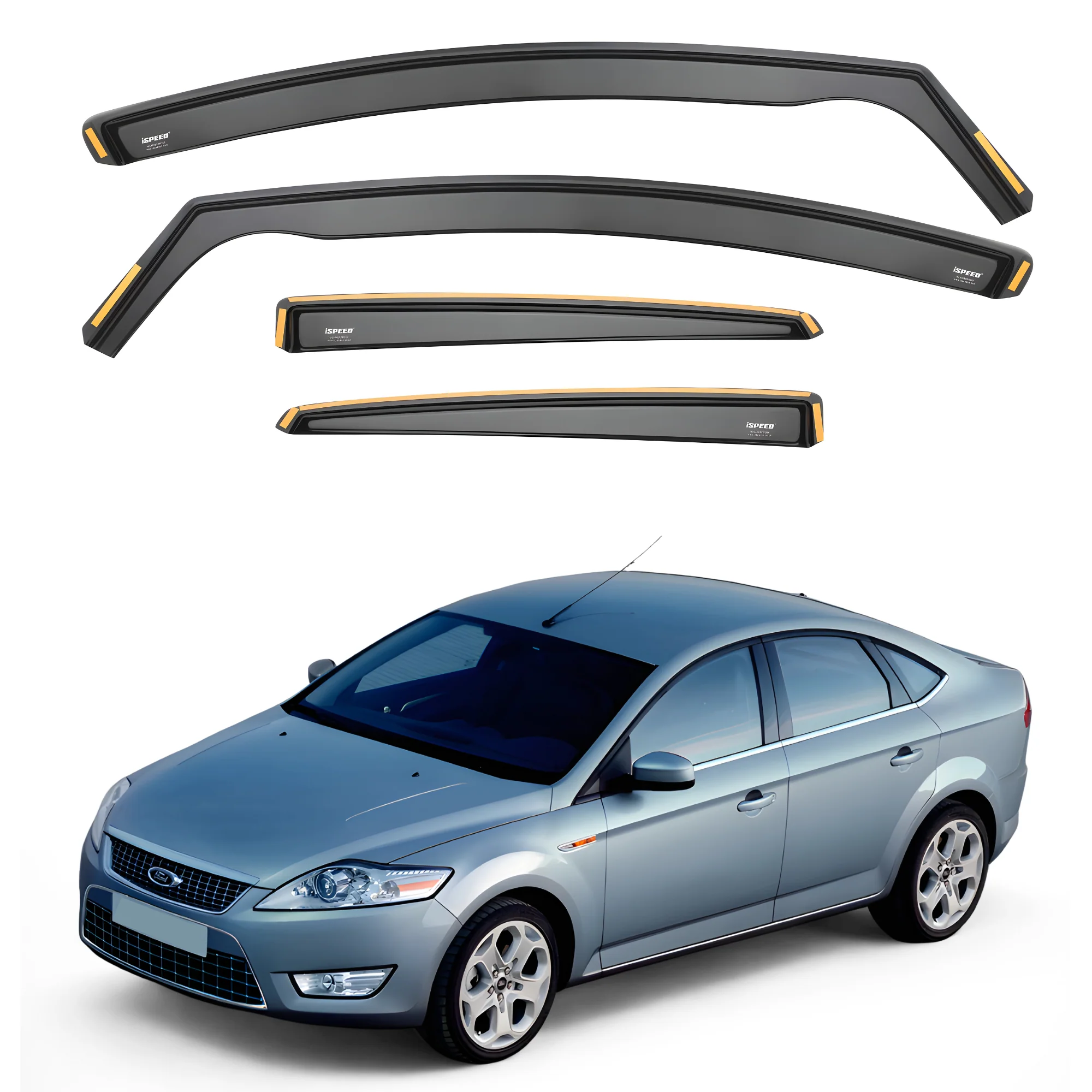Ford Mondeo MK4 2007-2015 Hatchback & Saloon Wind Deflectors 4pc Set - Image 2