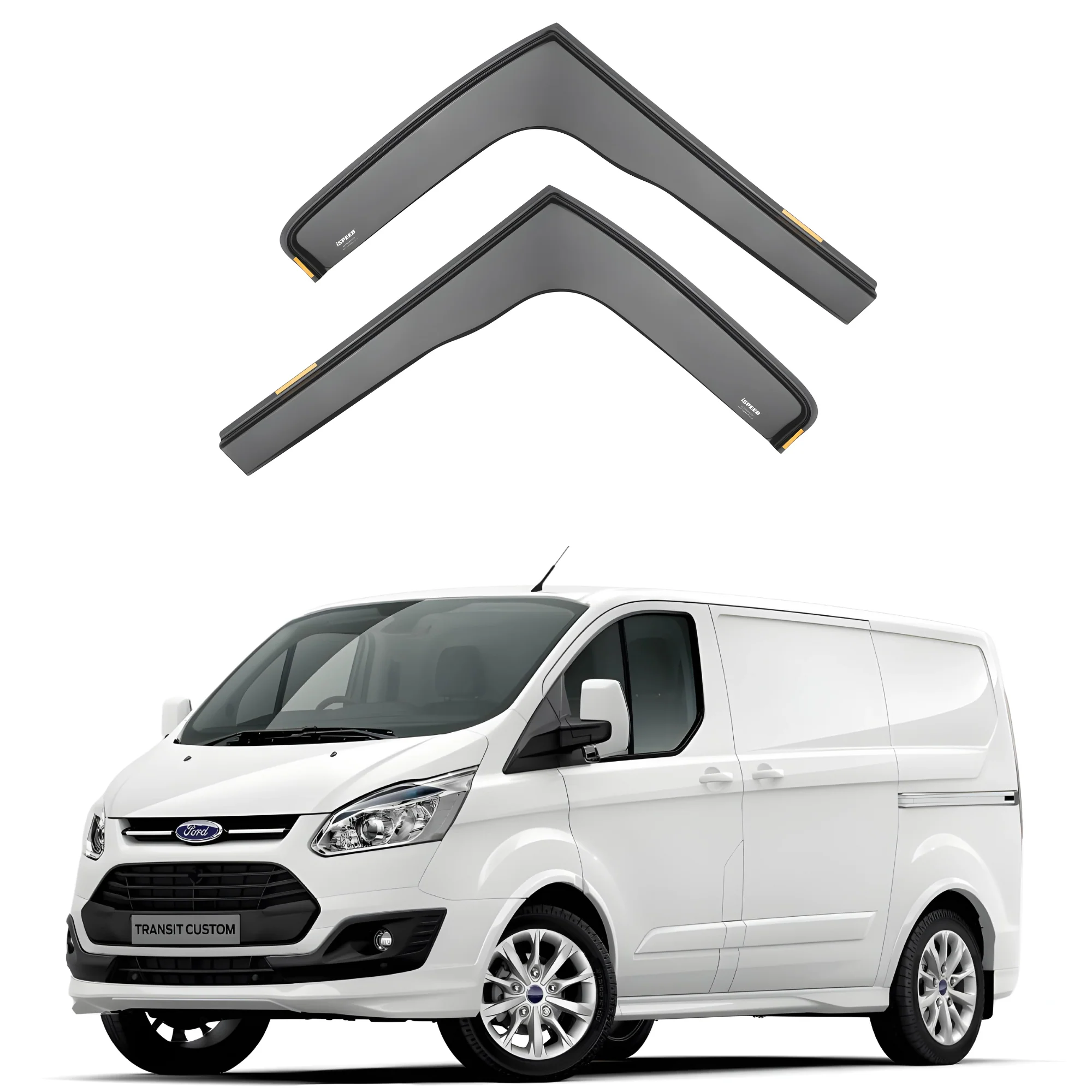 Ford Transit/Tourneo Custom MK1 2012-2023 Wind Deflectors 2pc Set - Image 2