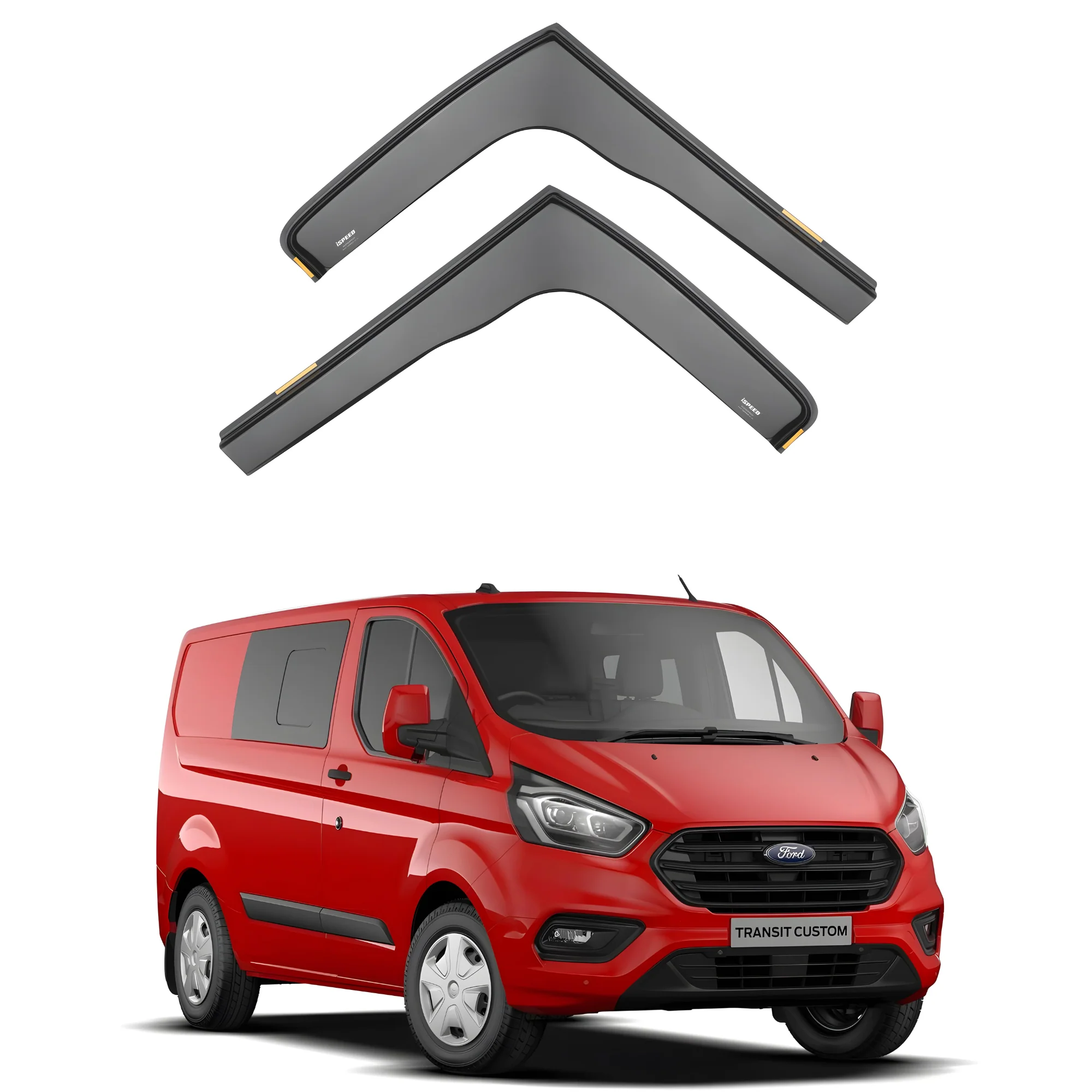 Ford Transit/Tourneo Custom MK1 2012-2023 Wind Deflectors 2pc Set - Image 3