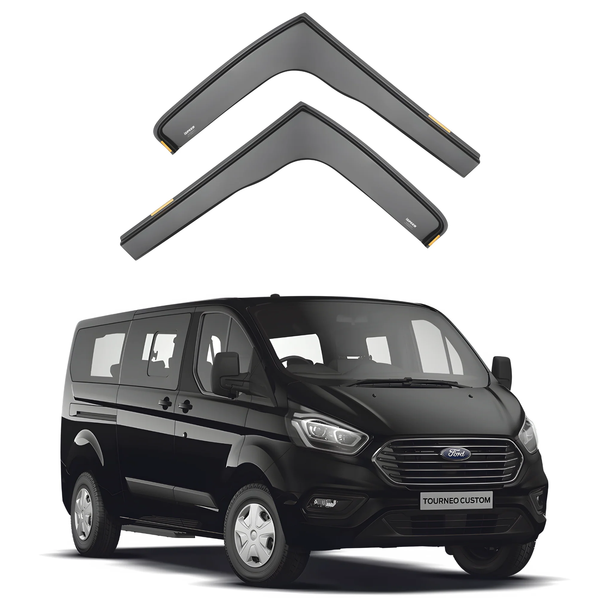 Ford Transit/Tourneo Custom MK1 2012-2023 Wind Deflectors 2pc Set - Image 4