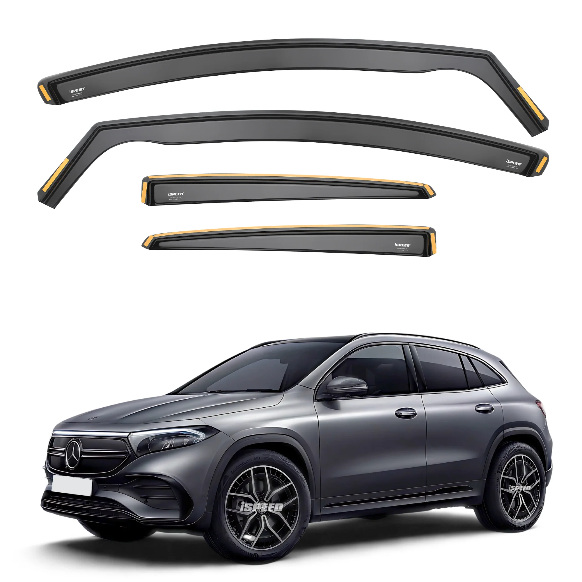 Mercedes EQA MK1 2021-2025 5-Door SUV Wind Deflectors 4pc Set