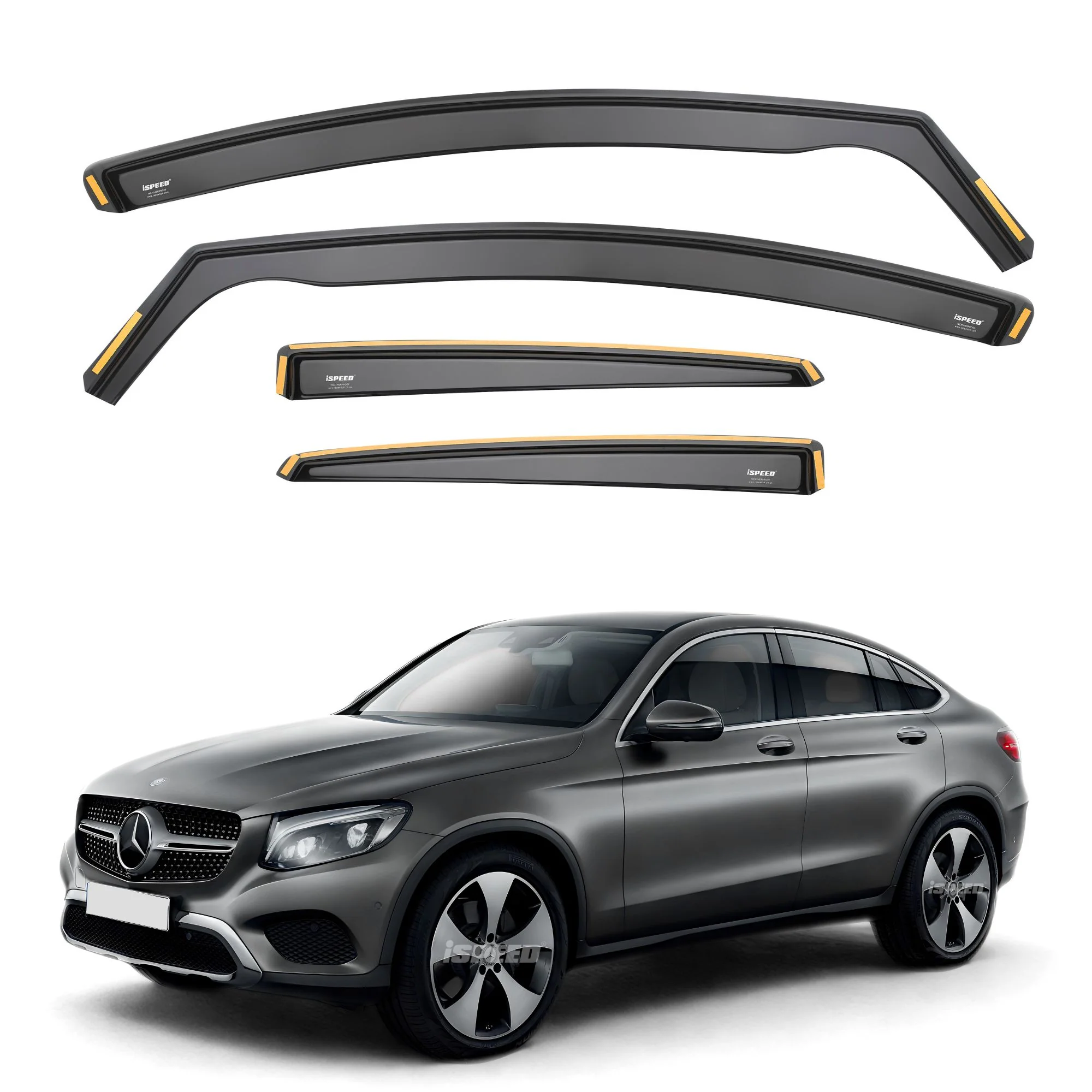 Mercedes GLC Coupe MK1 2016-2023 Wind Deflectors 4pc Set