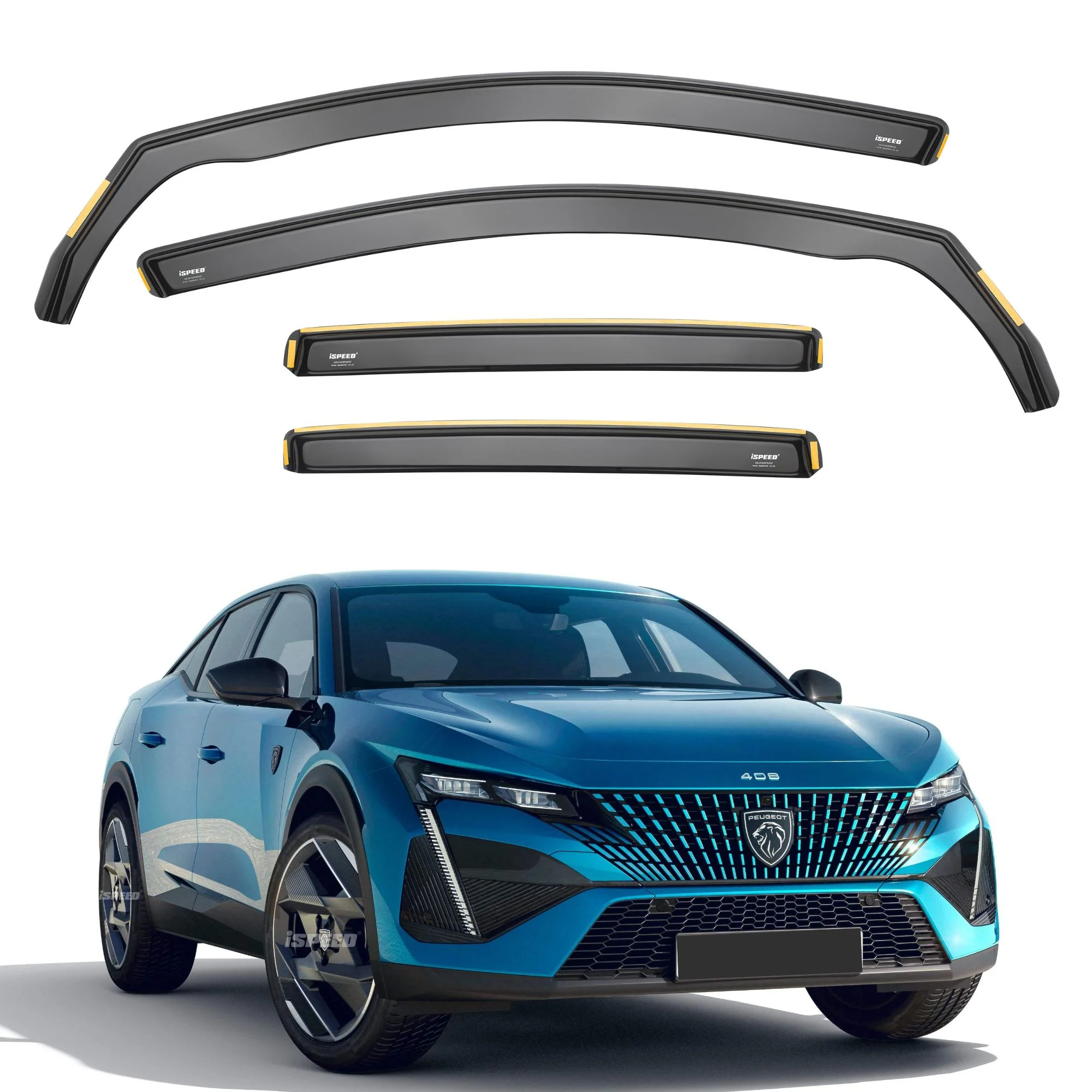 Peugeot 408 2022-2026 5-Door SUV Wind Deflectors 4pc Set