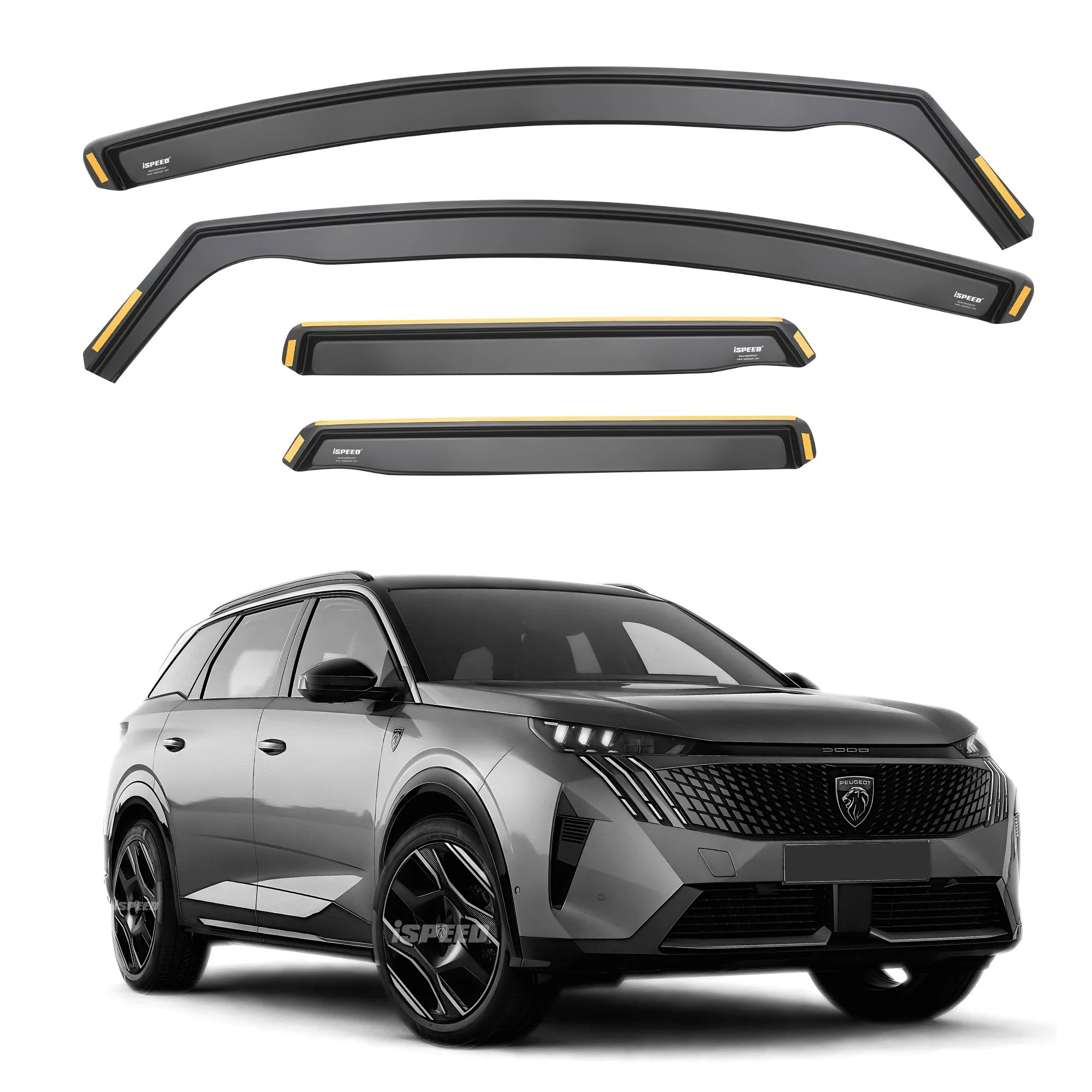 Peugeot 5008 MK3 2024-2026 5-Door SUV Wind Deflectors 4pc Set