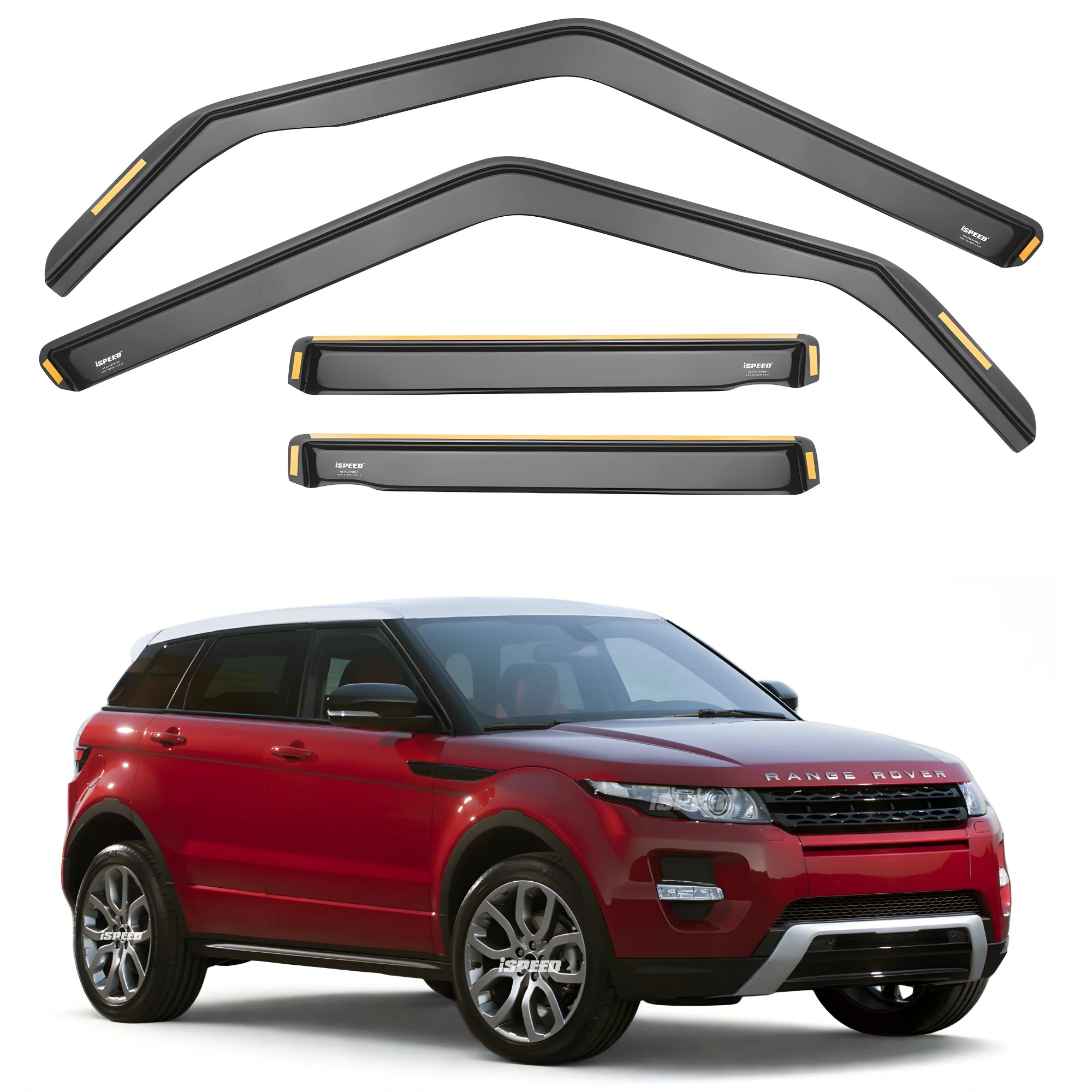Range Rover Evoque MK1 2011-2019 5-Door SUV Wind Deflectors 4pc Set - Image 2