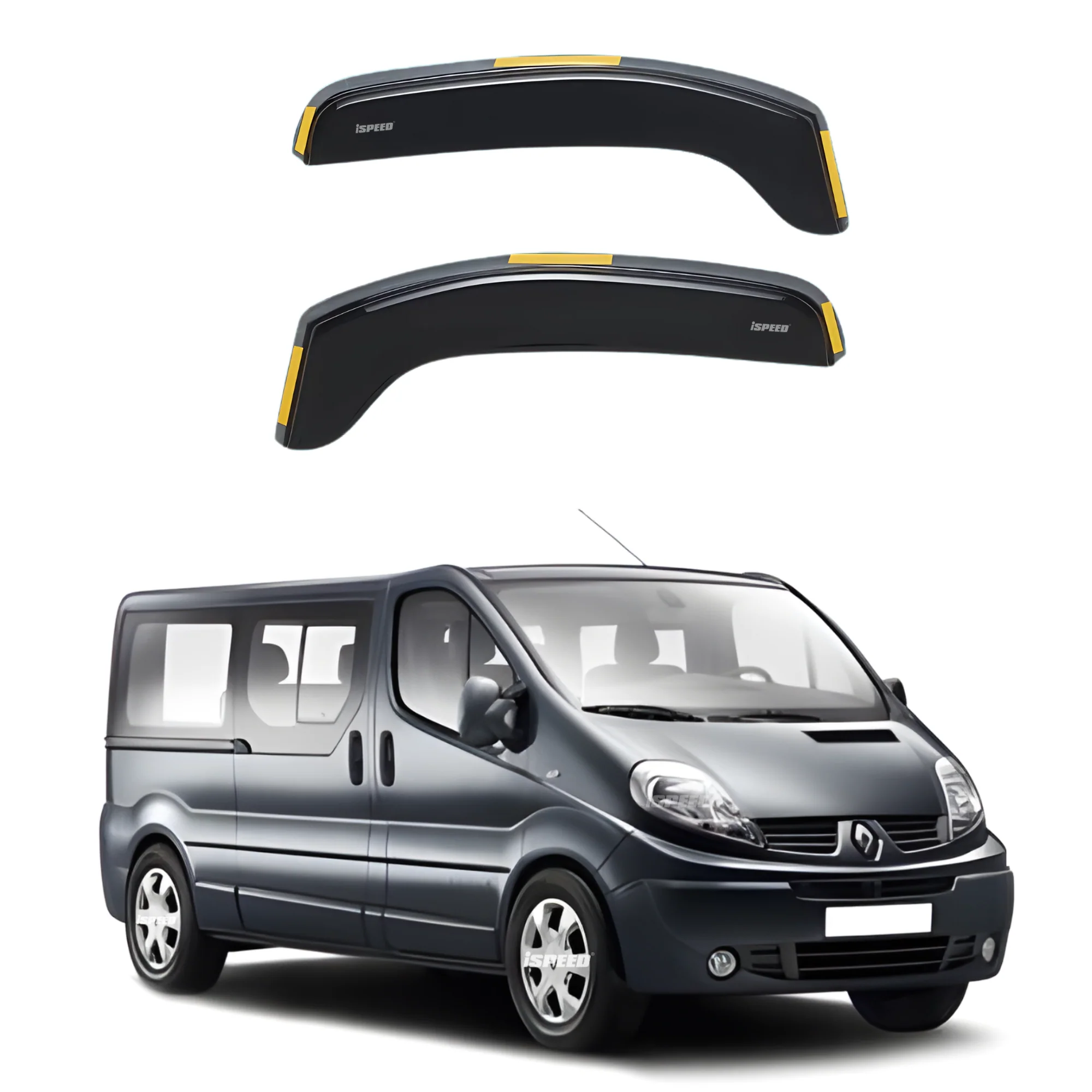 Renault Trafic MK2 2001-2014 Short Style Wind Deflectors 2pc Set - Image 2