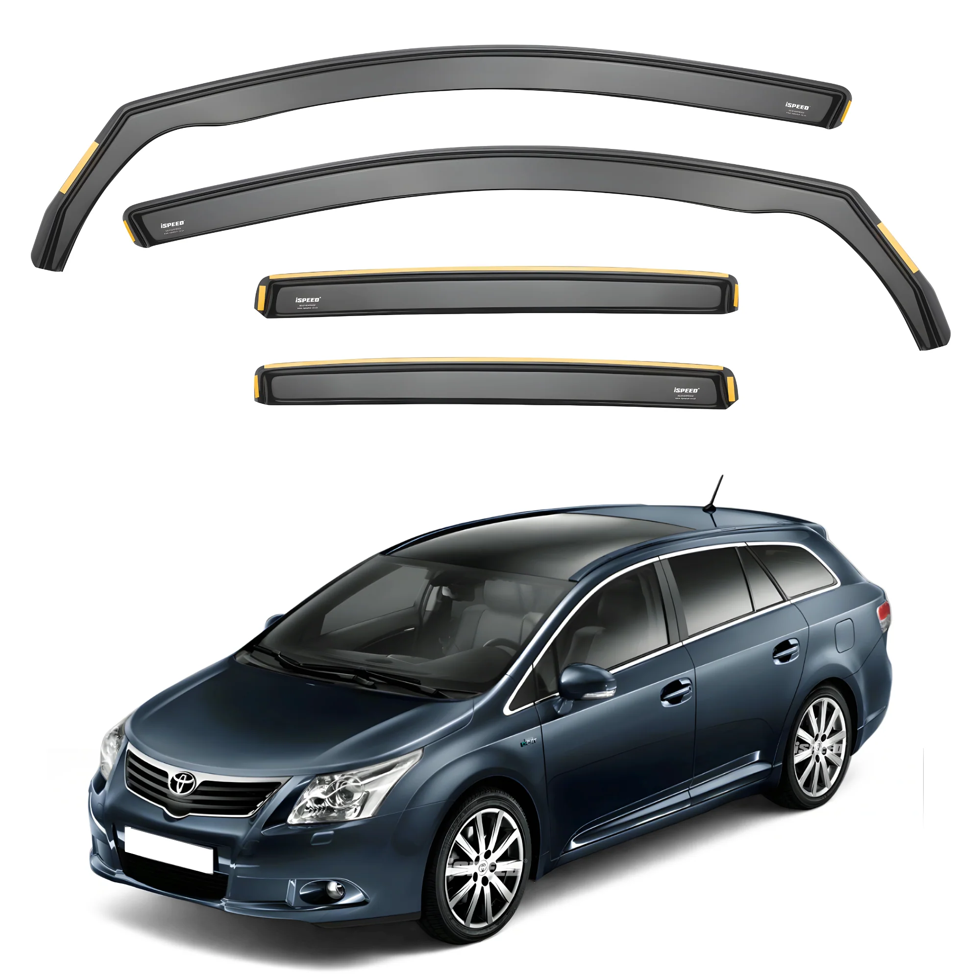 Toyota Avensis MK3 2009-2018 5-Door Estate Wind Deflectors 4pc Set - Image 2