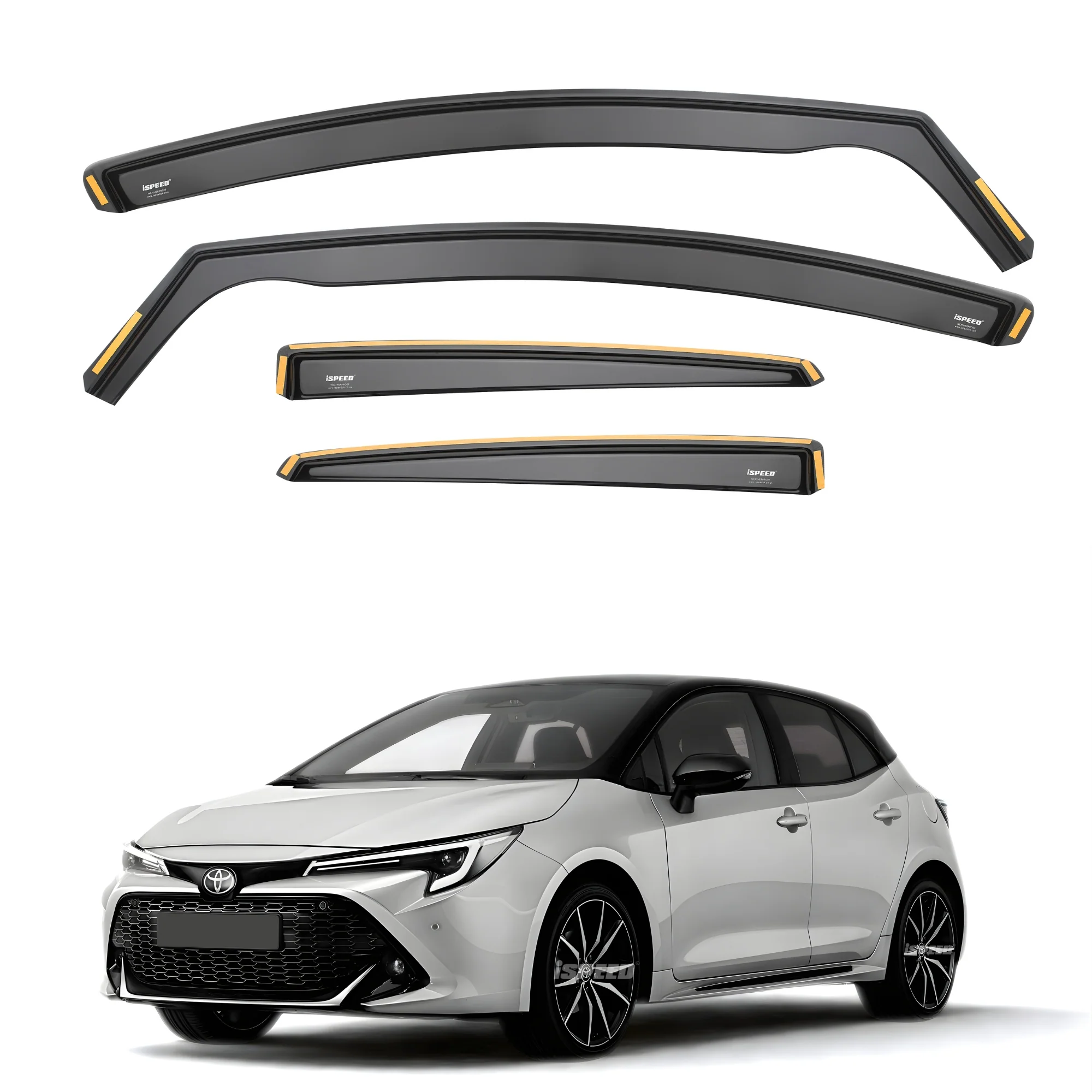 Toyota Corolla MK12 2018-2026 5-Door Hatchback Wind Deflectors 4pc Set