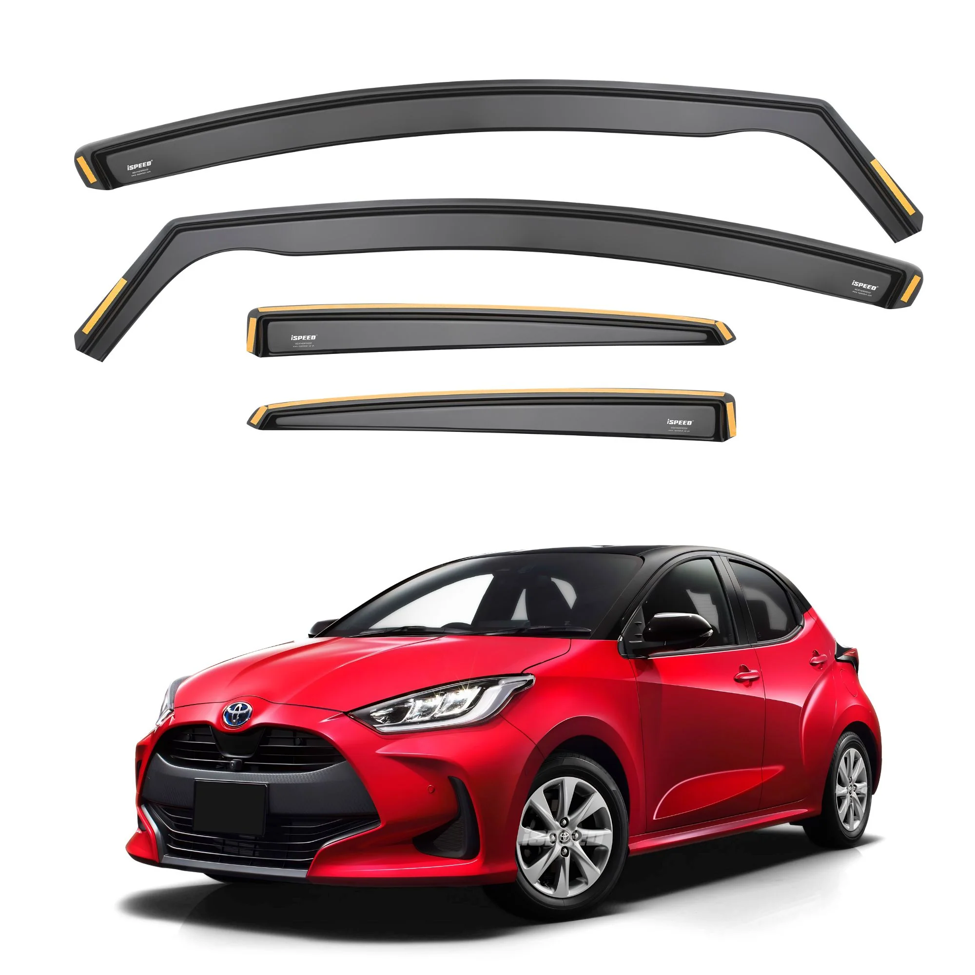 Toyota Yaris MK4 2019-2026 5-Door Hatchback Wind Deflectors 4pc Set
