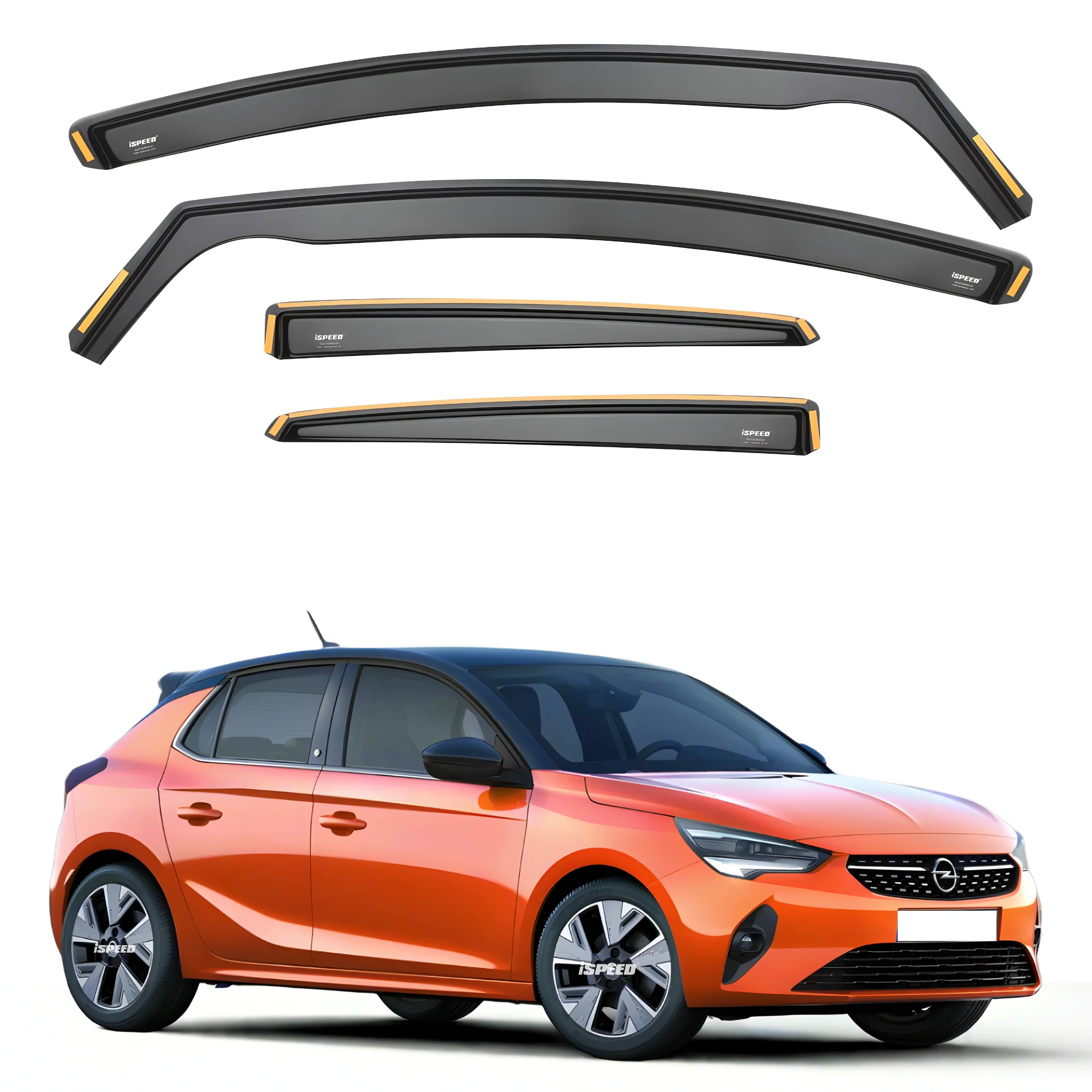 Vauxhall Corsa F/Corsa-e 2019-2025 5-Door Hatchback Wind Deflectors 4pc Set - Image 2