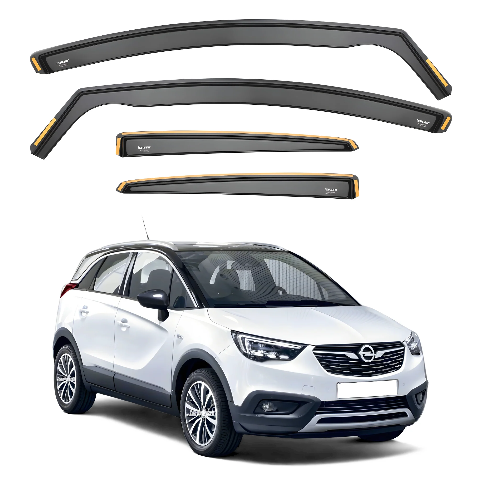 Vauxhall Crossland X 2017-2024 Wind Deflectors 4pc Set - Image 2