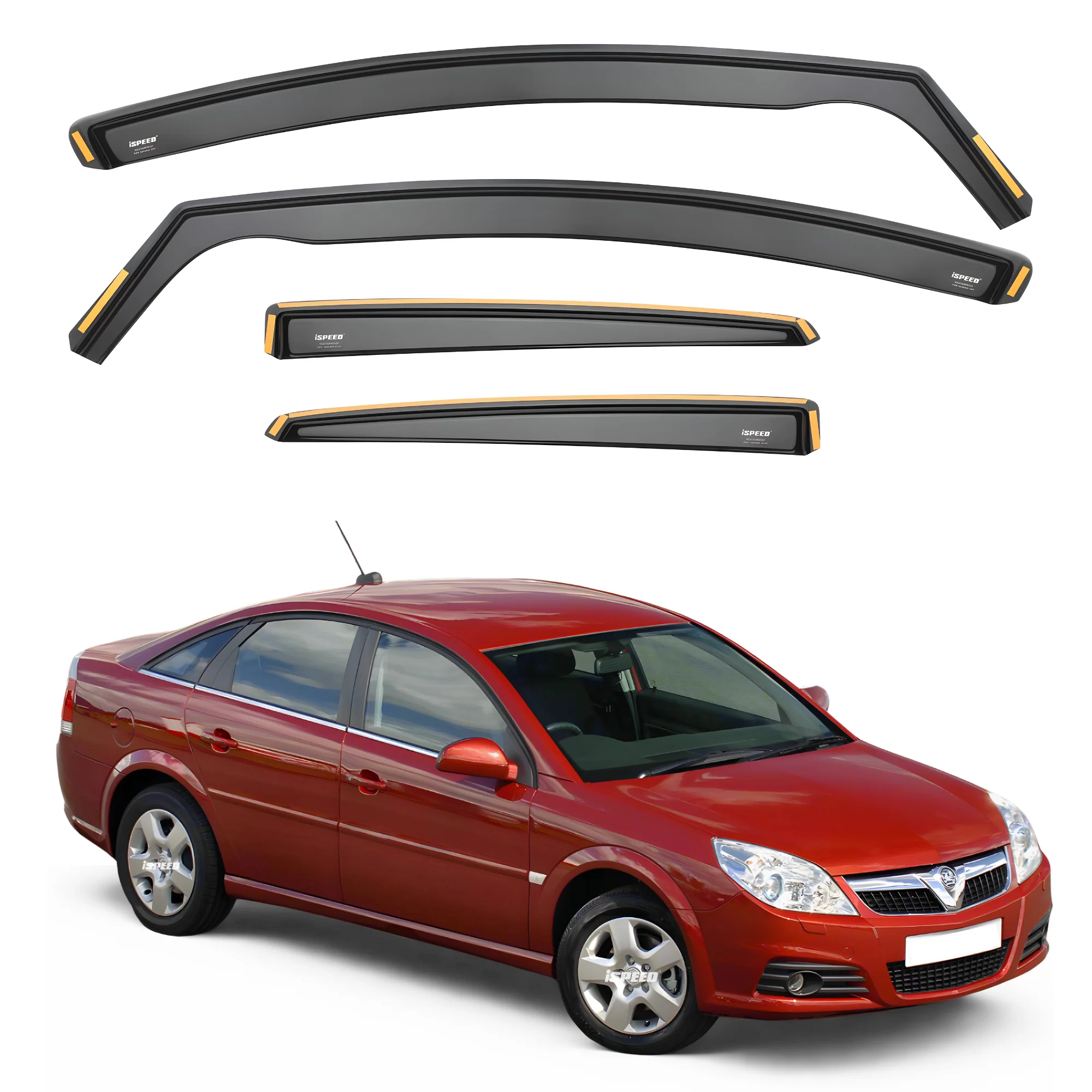 Vauxhall Vectra C 2002-2009 Hatchback/Saloon Wind Deflectors 4pc Set - Image 2