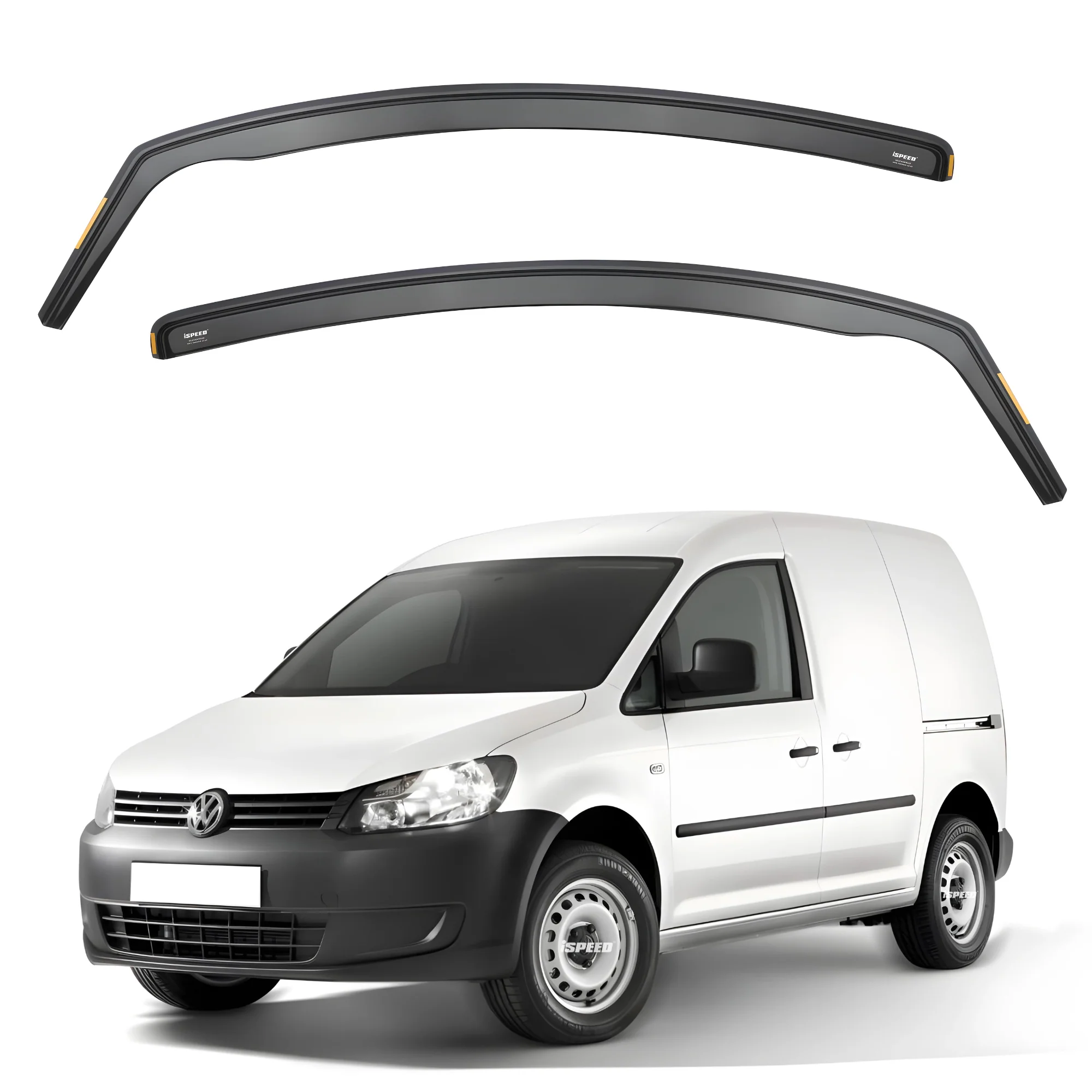 VW Caddy MK3/MK4 2004-2020 Wind Deflectors 2pc Set - Image 2