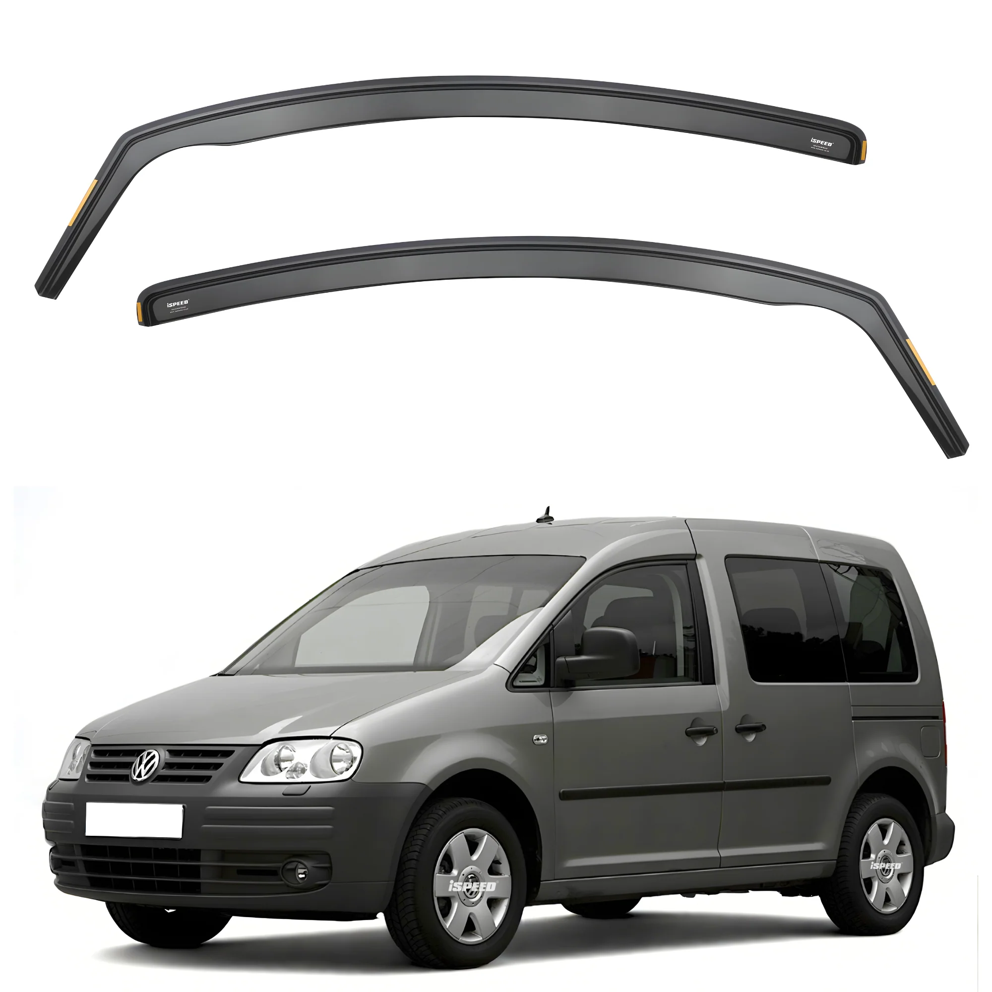 VW Caddy MK3/MK4 2004-2020 Wind Deflectors 2pc Set - Image 3