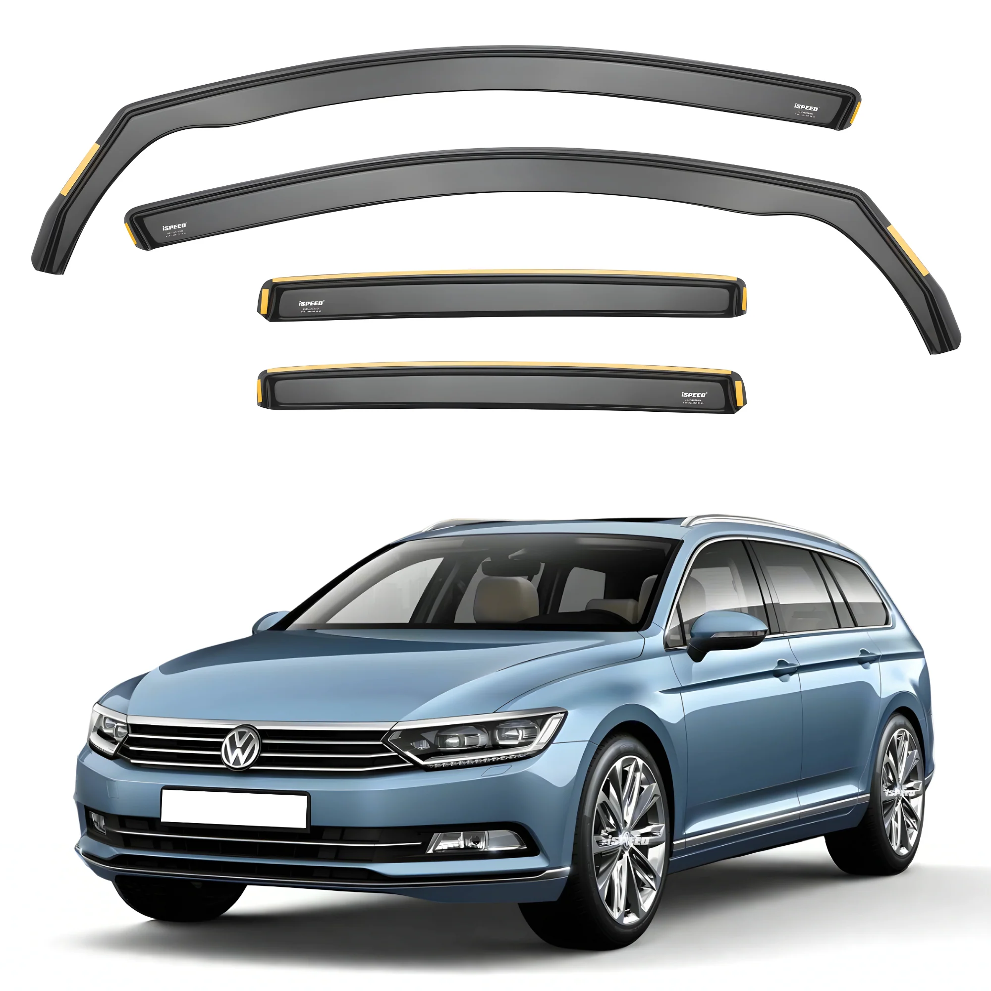 VW Passat B8 2014-2024 5-Door Estate Wind Deflectors 4pc Set - Image 2