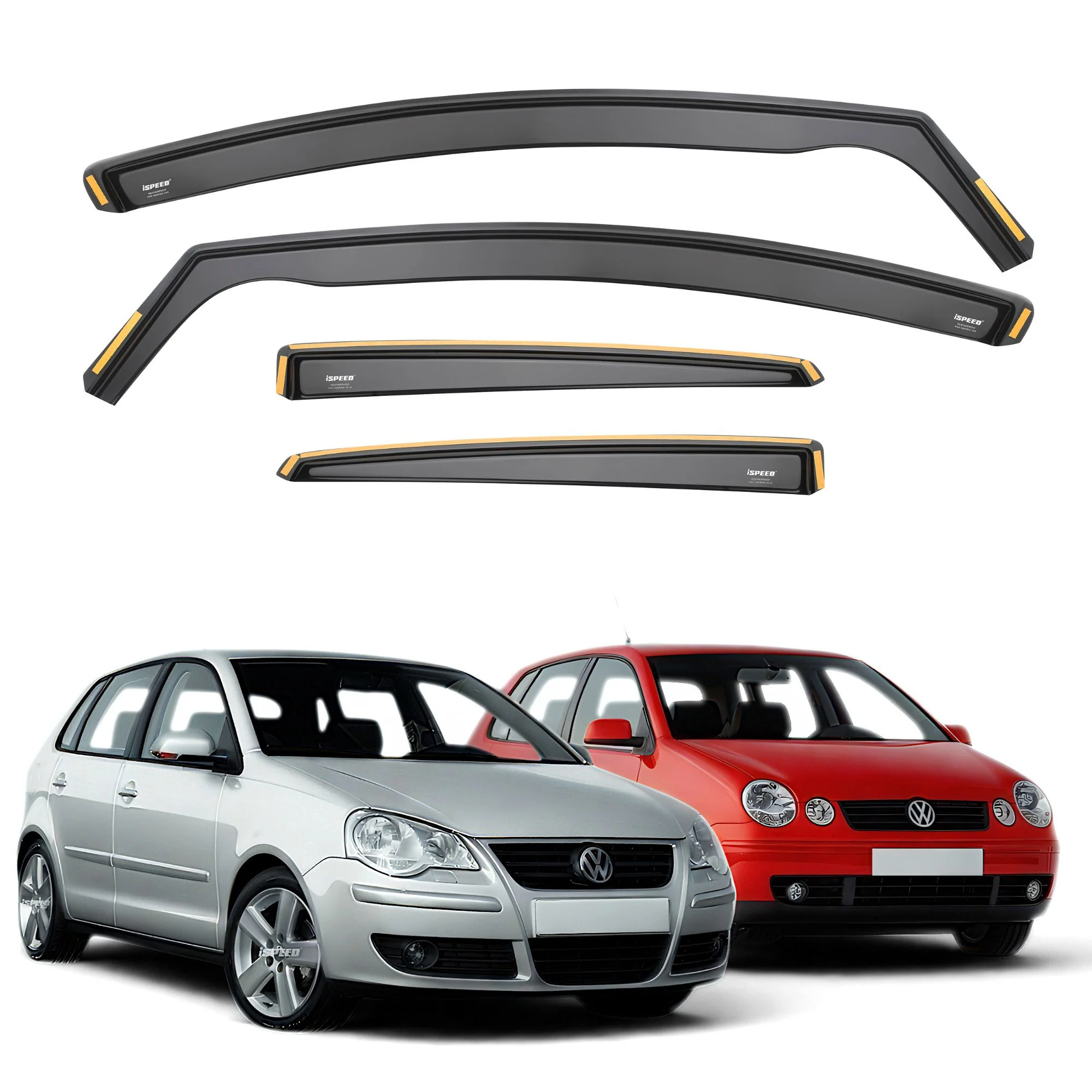 VW Polo MK4 2001-2009 5-Door Hatchback Wind Deflectors 4pc Set
