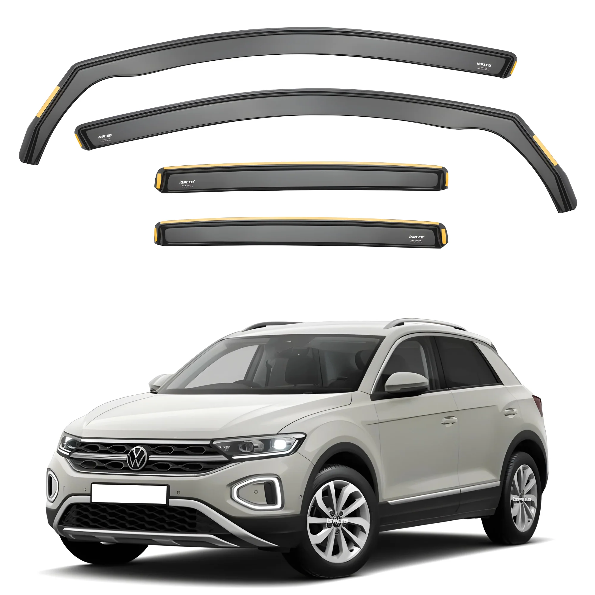 VW T-Roc 2017-2025 Wind Deflectors 4pc Set - Image 2