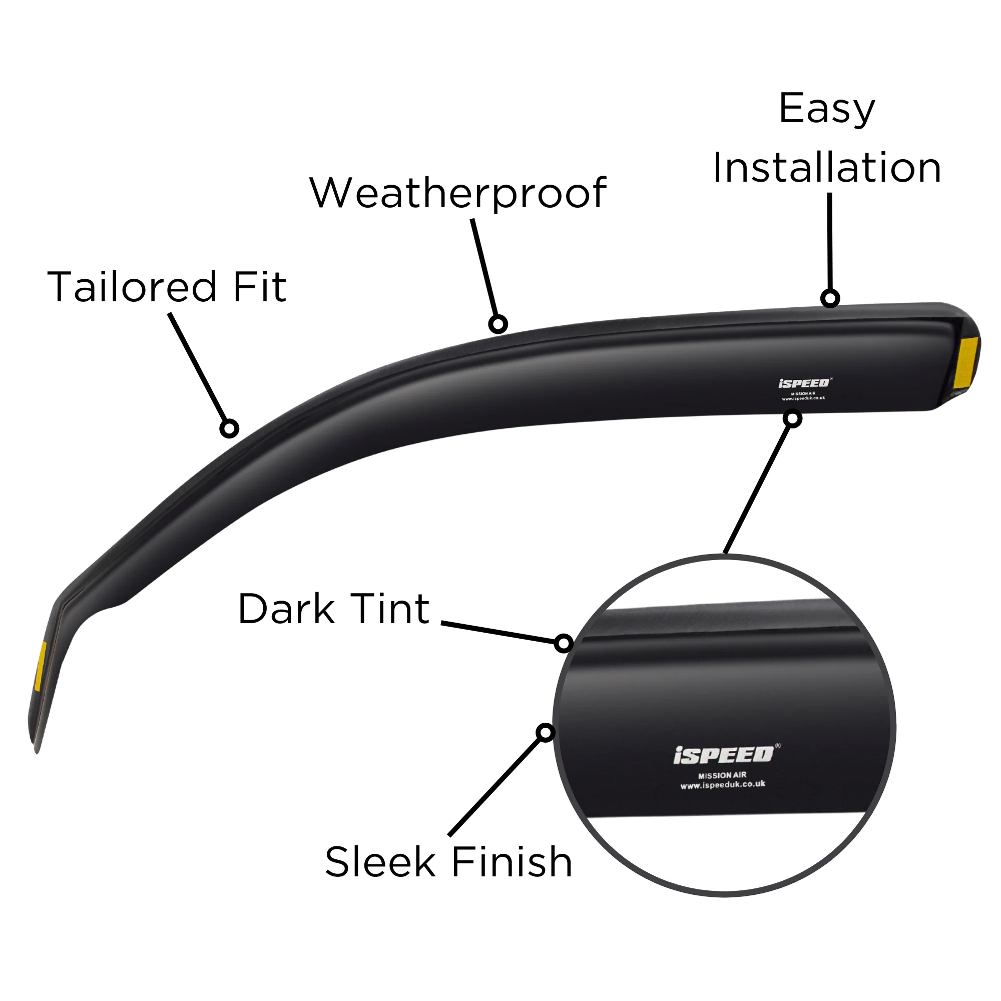 Ford Mondeo MK4 2007-2015 5-Door Estate Wind Deflectors 4pc Set - Image 9